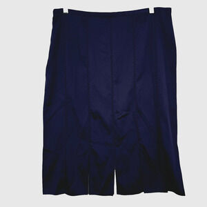 Doncaster silks women’s 100% silk embroidered navy blue skirt size 18 slip skirt